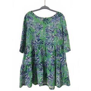 LILLY PULITZER Gabriel Tunic Dress - Keepin’ It Reel Cabana Green Girls S (4–5)
